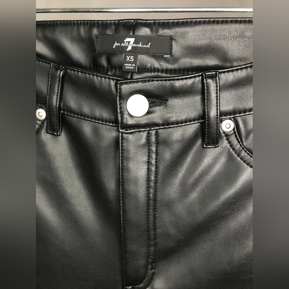 7 For All ManKind skinny Leather pants - Picture 5 of 8